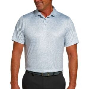 PGA TOUR Men's Stretch Textured-Print Polo Shirt